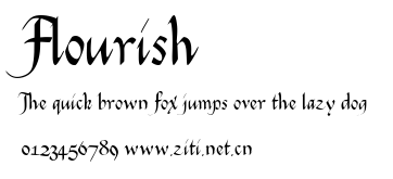 Flourish.ttf字體轉換器圖片