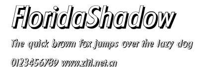 FloridaShadow.ttf字體轉換器圖片