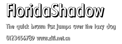 FloridaShadow.ttf字體轉換器圖片