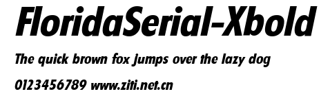 FloridaSerial-Xbold.ttf字體轉換器圖片