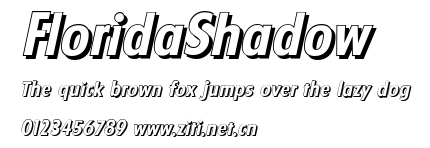 FloridaShadow.ttf字體轉換器圖片
