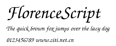 FlorenceScript.ttf字體轉換器圖片
