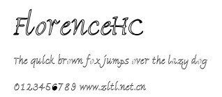 FlorenceHC.ttf字體轉換器圖片