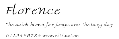 Florence.ttf字體轉換器圖片
