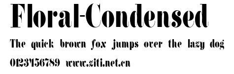 Floral-Condensed.ttf字體轉換器圖片