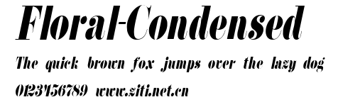 Floral-Condensed.ttf字體轉換器圖片