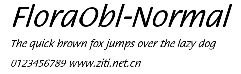 FloraObl-Normal.ttf字體轉換器圖片