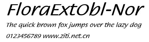 FloraExtObl-Nor.ttf字體轉換器圖片