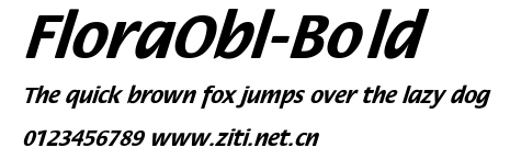 FloraObl-Bold.ttf字體轉換器圖片
