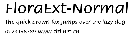 FloraExt-Normal.ttf字體轉換器圖片