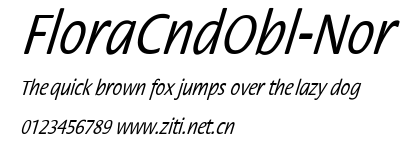 FloraCndObl-Nor.ttf字體轉換器圖片