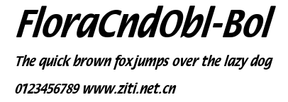 FloraCndObl-Bol.ttf字體轉換器圖片