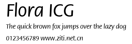 Flora ICG.ttf字體轉換器圖片