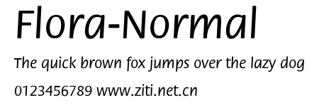 Flora-Normal.ttf字體轉換器圖片