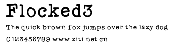 Flocked3.ttf字體轉換器圖片