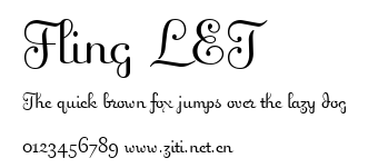 Fling LET.ttf字體轉換器圖片