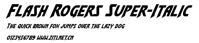 Flash Rogers Super-Italic.ttf字體轉換器圖片