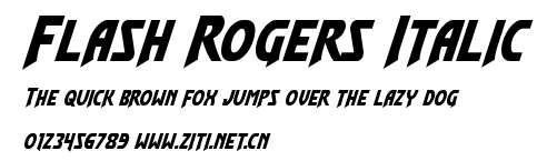 Flash Rogers Italic.ttf字體轉換器圖片