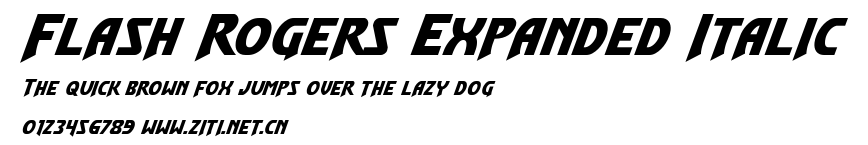 Flash Rogers Expanded Italic.ttf字體轉換器圖片