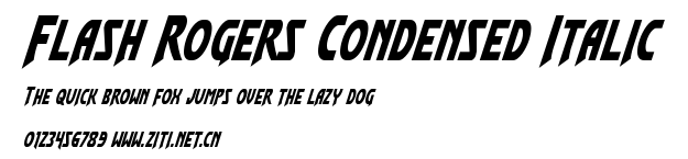 Flash Rogers Condensed Italic.ttf字體轉換器圖片