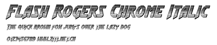 Flash Rogers Chrome Italic.ttf字體轉換器圖片