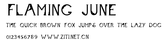 Flaming June.ttf字體轉換器圖片