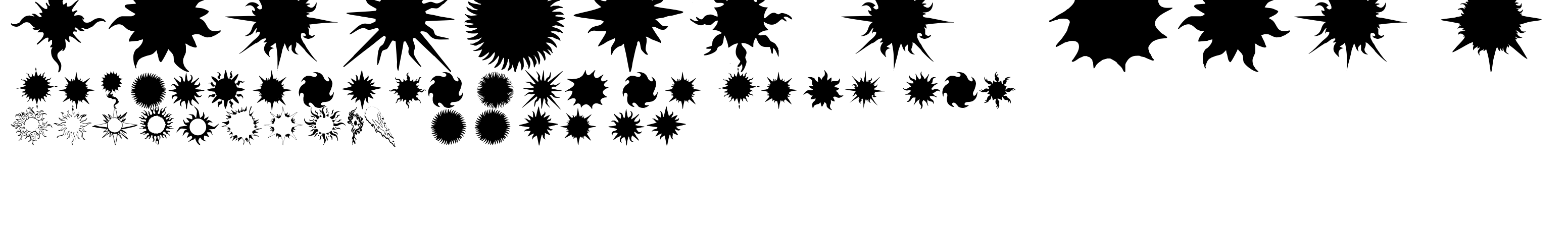Flaming Stars & Splatters.ttf字體轉換器圖片