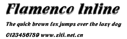 Flamenco Inline.ttf字體轉換器圖片