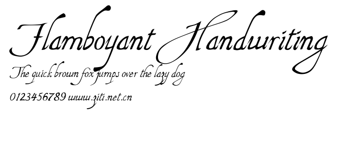 Flamboyant Handwriting.ttf字體轉換器圖片
