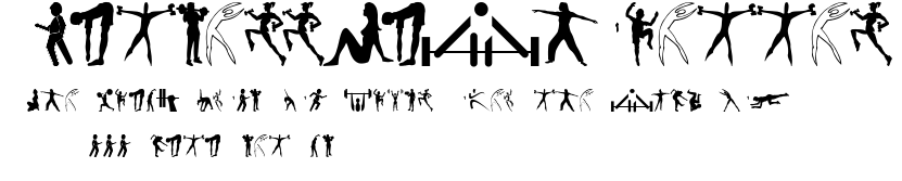 FitnessSilhouettes.ttf字體轉換器圖片