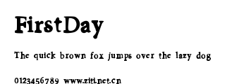 FirstDay.ttf字體轉換器圖片