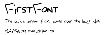 FirstFont.ttf字體轉換器圖片