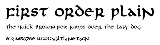 First Order Plain.ttf字體轉換器圖片