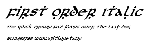 First Order Italic.ttf字體轉換器圖片