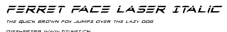 Ferret Face Laser Italic.ttf字體轉換器圖片