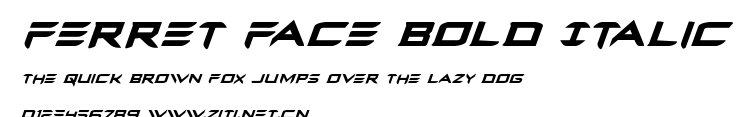 Ferret Face Bold Italic.ttf字體轉換器圖片