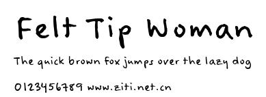 Felt Tip Woman.ttf字體轉換器圖片