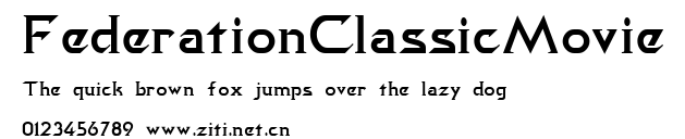 FederationClassicMovie.ttf字體轉換器圖片