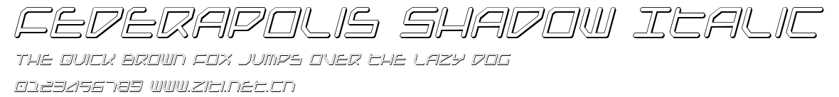 Federapolis Shadow Italic.ttf字體轉換器圖片
