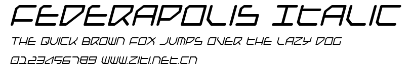 Federapolis Italic.ttf字體轉換器圖片