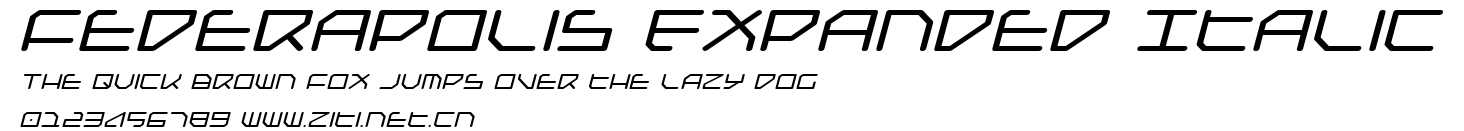 Federapolis Expanded Italic.ttf字體轉換器圖片