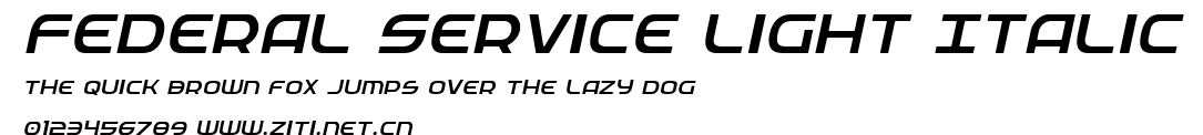 Federal Service Light Italic.ttf字體轉換器圖片