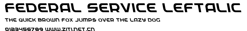 Federal Service Leftalic.ttf字體轉換器圖片