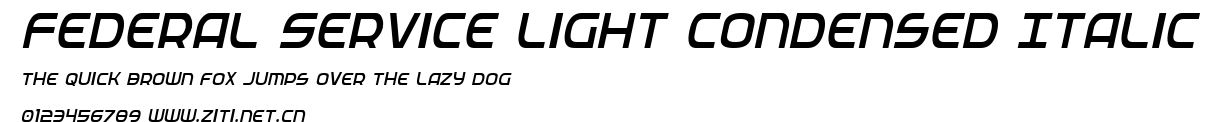 Federal Service Light Condensed Italic.ttf字體轉換器圖片
