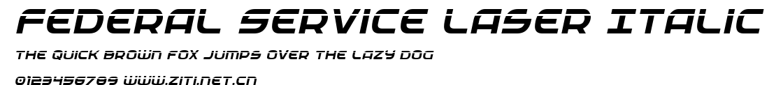 Federal Service Laser Italic.ttf字體轉換器圖片