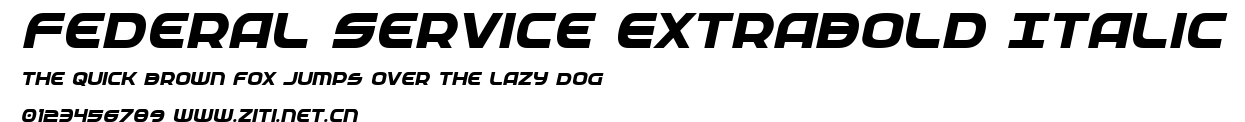 Federal Service ExtraBold Italic.ttf字體轉換器圖片
