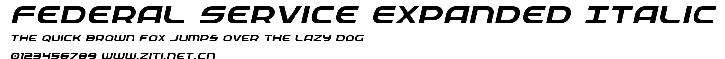 Federal Service Expanded Italic.ttf字體轉換器圖片