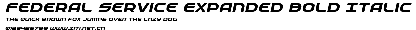 Federal Service Expanded Bold Italic.ttf字體轉換器圖片