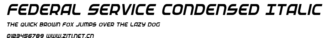 Federal Service Condensed Italic.ttf字體轉換器圖片