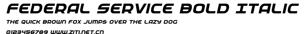 Federal Service Bold Italic.ttf字體轉換器圖片